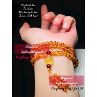 Phach Tu Nhien Tiger Bracelet 108 Beads Mixed with Peony Size 5mm Svip Inspected Goods