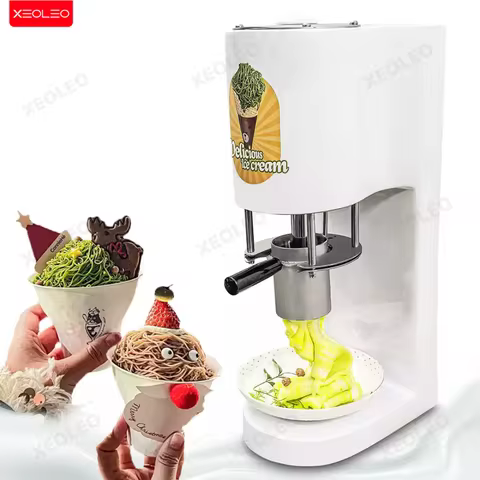 XEOLEO Spaghetti Ice Cream Machine 4 Types Ice Cream Forming Machine 80W Ice Cream Maker Spaghetti G
