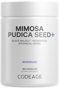 Codeage Organic Mimosa Pudica Seed Capsules - Mimosa Pudica Seeds Supplement - Black Walnut, Cloves,
