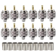 TUOLNK PL259 Connector 10 Pack UHF Male Plug Crimp Coax Adapter SO239 PL-259 Coaxial Connector for 5
