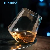 MXMIO Irregular Whiskey Wine Glass, European Style Rotating Cognac Glasses Cup, Drinking Wine Cup Tu