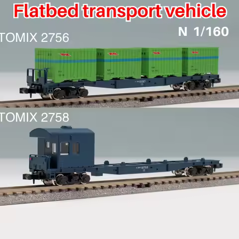 TOMIX N-type 1/160 Train Model 2756 2758 Cargo Trailer Flatbed Transport Vehicle Container Carriage 