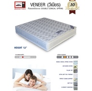LUCKY MATTRESS ที่นอน ระบบ DCS1500 เสริม Pillow Top 2 ด้าน รับประกัน 10 ปี  รุ่น Veneer (สีขาว คละลา