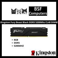 [YEAR END SALE] Kingston 8GB / 16GB Fury Beast Black DDR5 5200MHz CL40 KF552C40BB/8 or KF552C40BB/16