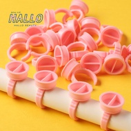 Glue Ring-Insert Tattoo Color Size 1.7 cm. Divided In 2 Compartments 1 Pack Contains 100 Pieces // F