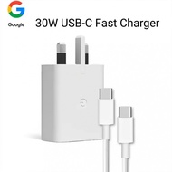 UK Plug For Google 30W Charger Fast Charging PD Power Adapter 100CM USB C To Type C Cable For Pixel 