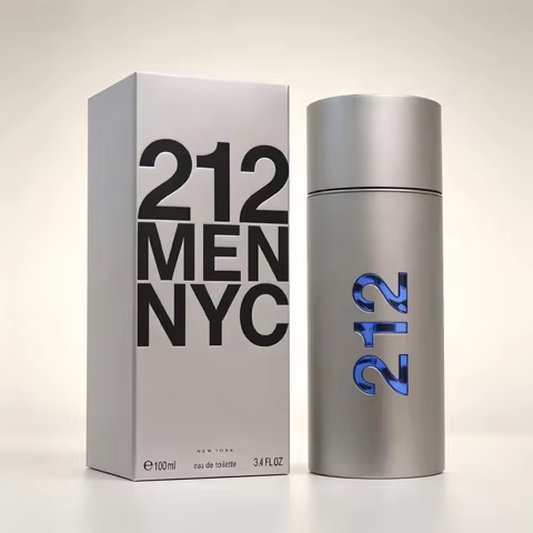 212 Men NYC 100ml 3.4oz Eau de Toilette, Men's Gift Fragrance with Crisp Citrus & Fresh Woody Scent