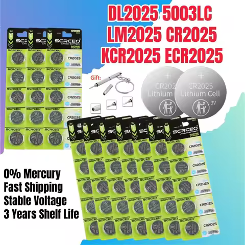 5-100PCS CR2025 Lithium Button Battery 3V DL2025 BR2025 5003LC LM2025 CR 2025 Coin Cell Watch Batter