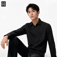 GQ Black Shirt เสื้อเชิ้ตสีดำ ผ้านุ่มใส่สบาย ใส่ได้ทั้งชายและหญิง