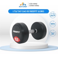 Reefit 12.5kg Rubber Dumbbells for Effective Arm, Chest, Shoulder Exercise - Suitable for All Exerci