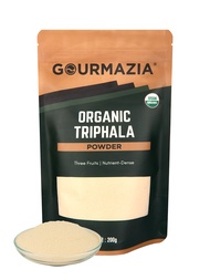 Gourmazia Triphala Ayurveda Herb Powder for Detox Immune Support Digestive Health &amp; Balance - Gluten Free Vegan Superfood Made with Haritaki Amalaki Bibhitaki - 200g