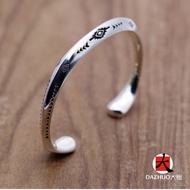 กำไลข้อมือทรงสี่เหลี่ยม NAVAJO NAVAJO NAVAJO เครื่องประดับกำไลข้อมือแบบเปิดสำหรับผู้ชายและผู้หญิง925