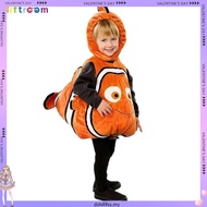 【SOYACAR】Child Clownfish Costume Jumpsuit Finding Nemo Clownfish Halloween Cosplay Party Clothes