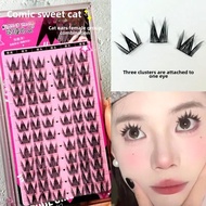 Mengjie False Eyelashes Natural Look Fake Eyelashes Small Sweet Pussy Eye Lashes Single Cluster Bush