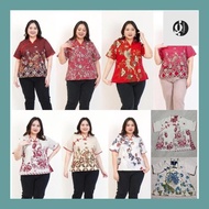 Gus~ Baju Blouse Atasan Cheongsam Batik Wanita Jumbo Big Size Oversize 331 Phoenix Blus Batik Modern