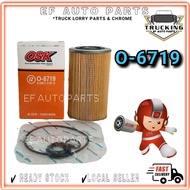OSK OIL FILTER O-6719 ISUZU ENGINE 6BB1,4BB1 FOR EXCAVATOR UH025-5,UH025-7,UH04-7,UH053,UH04-5,UH045