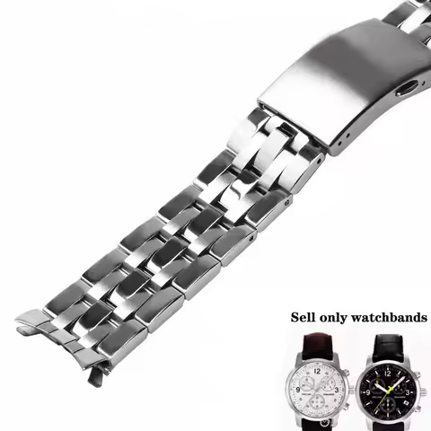 19mm 20mm Watch Bracelet For TISSOT 1853 PRC200 T17 T461 T055 T014 Men Fold Clasp Strap Stainless St