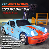 4WD RC Drift Car GTR รถบังคับ รถสปอร์ตรถแบบเต็มรูปแบบกองทัพอากาศสีเทารุ่นการควบคุมระยะไกล993รถรถของเ