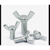 Twin wings Bolts And Nut / Butterfly style handle screw and nut size 6& M8. screw sizeM4*20 M6*20, M