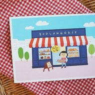 FiFi城市系列明信片－法國里昂的麵包店