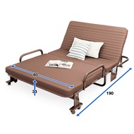 Benbo folding bed เตียงพับได้ หน้ากว้าง 70-120 ซม. ที่นอนหนา พร้อมใช้งาน ไม่ต้องติดตั้ง แถมฟรี ผ้ากันฝุ่นและหมอน sofa bed เตียงนอนพับได้
