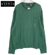 Polo Ralph Lauren 綠色小馬刺繡絞花針織毛衣，XXL