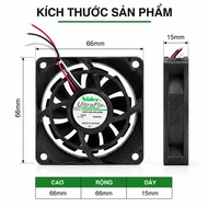12v 0,10a 66x66x15mm radiator fan operates smoothly