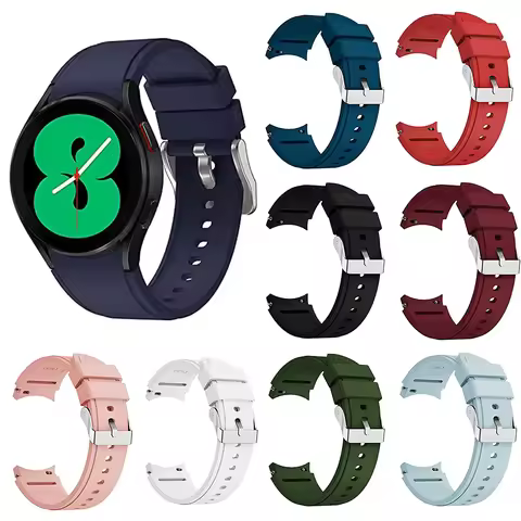 20mm Original Silicone Strap for Samsung Galaxy Watch 4/5/6 40mm 44mm 45mm Sport Bracelet for Galaxy