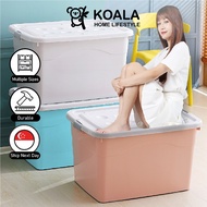 Koala Home Storage Box / Plastic Stackable Container Large Capacity with Wheels for Clothes Toys (8L