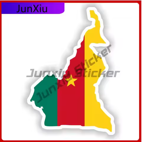 Cameroon Map Flag Beautiful Auto Styling Accent Used Across Cars Motorcycles And Scooters
