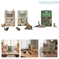 Un* Foldable Paper Animal Craft Set Educational Animal Paper Craft Supplies