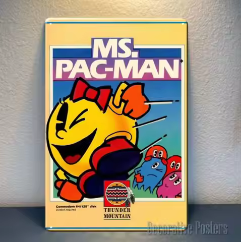 Ms Commodore Amiga Retro Video Game Metal Poster - Sign Size:20*30cm-aluminum