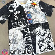 JK3 ONE PIECE NEW 2025 Luffy Gear 5 Jersey Microfiber Latest Design RETRO COLLAR VIRAL Baju Jersey V