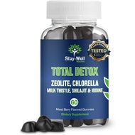 Total Detox, Heavy Metal Detox for Adults- Zeolite, Chlorella, Milk Thistle, Shilajit & Iodine, Toxi
