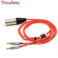 Thouliess UPOCC Single Crystal Silver Earphone Replacement Upgrade Cable for HD700 HD 700 M1060 M106