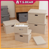 Foldable Storage Box with Removable Cover Organizer Box Kotak Simpan Baju Basket Closet Wardrobe Org