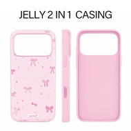 HP [Case Senlin] Aesthetic Bow 2 In 1 Casing Vivo Y500 Z11 T5 Z11X Y31d Y11d Y05 V70 Fe A31D Pro Iqo