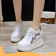 Korean Style Women Wedges Shoes Elegant Shorty Elevator Shoes Lace-Up