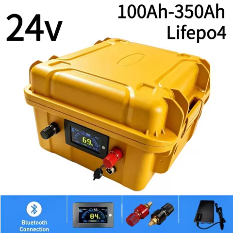JUN NENG LI 24V Deep‑Cycle LiFePO4 Rechargeable Battery 100‑350Ah Lithium Iron Phosphate for Solar S