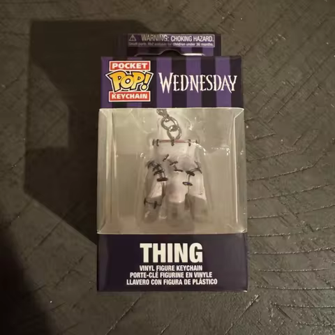 Funko Pop Wednesday Thing Official Genuine Keychain Backpack Decoration Accessories Vinyl Sculpture 