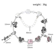 Disney Mickey Minnie Beads Bracelet Cartoon Cute Figure Pendant DIY Donald Duck Beads Luxury Charm B