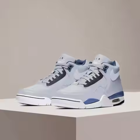 Nike Flight Legacy Mid-Top Retro Basketball Shoes with Slip-Resistant, Durable, and Cushioned Constr