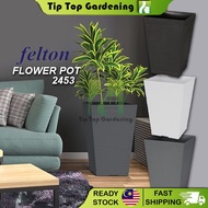 Felton Square Flower Pot 2453 Diamater 25.2cm Garden Deco / Pasu Bunga Berkebun Bonsai