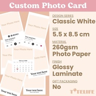 ToteLife • Custom Photo Card Print [Classic White Series] (5.5x8.5cm, 0.5mm)