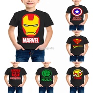 ✠♛Boy Cotton SUPER HEROES Shirt (9Y-13Y) - Random Designs Baju Kartun Budak Lelaki Kain Lembut Basahan Hero Borong Lelon