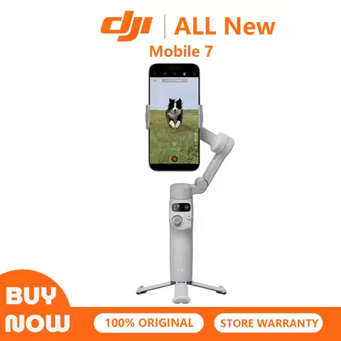 DJI Osmo Mobile 7 Gimbal Stabilizer for iPhone, Android, Built-in Tripod, Portable Stabilizer for iP