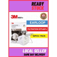 [NEW ARRIVAL] 3M 9501 50PCS Respirator KN95 mask NIOSH PM2.5 N95 MEDICAL MASK Earloop Headloop Neckloop 3M n95 mask