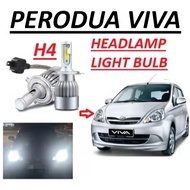 CAR PERODUA VIVA HEADLAMP H4 LED BULB 6000K White Car Head Light Lamp Spotlight Besar Lampu Depan Me