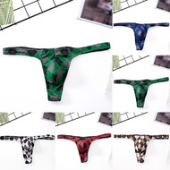 Mens Underwear Bikini Panties Bikini Thong Briefs Lingerie Plaid Polyester