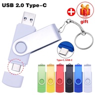 ♥【Readystock】 + FREE Shipping+ COD ♥ New 2 IN 1 Type-C Pen Drive 256GB usb Memory Stick 128GB 64gb Pendrive 32GB Usb 2.0 Flash Drive for Android Phone/PC